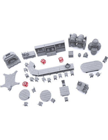 Conjunto de Muebles de Taberna EnderToys 60 Piezas 3D RPG