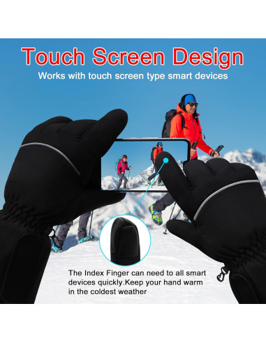 Guantes Calentados Eléctricos GEMSTONEGO Impermeables Talla L