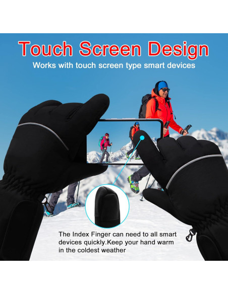 Guantes Calentados Eléctricos GEMSTONEGO Impermeables Talla L