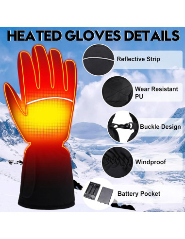 Guantes Calentados Eléctricos GEMSTONEGO Impermeables Talla L