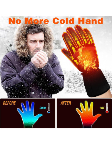 Guantes Calentados Eléctricos GEMSTONEGO Impermeables Talla L