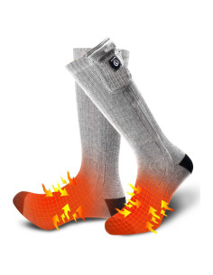 Calcetines Calentados Day Wolf Unisex 7.4V Recargables Gris M