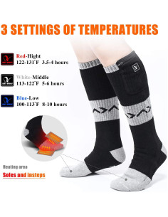 Calcetines Calentados Day Wolf Unisex 7.4V Recargables 2