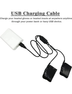 Adaptador Cargador USB Yorikyas 4.2V para Guantes Calentados 2