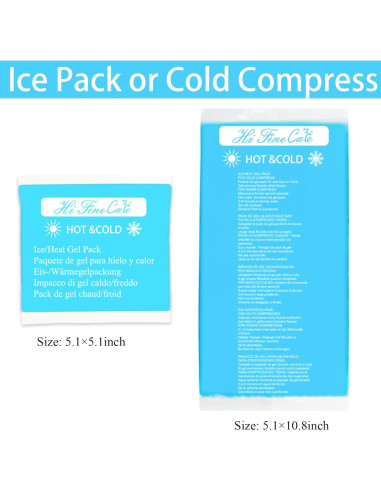 Paquete de Hielo en Gel HI FINE CARE 4 Unidades 13x13 cm