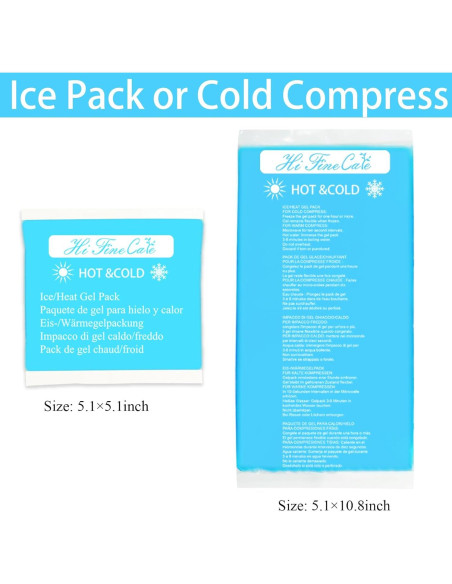 Paquete de Hielo en Gel HI FINE CARE 4 Unidades 13x13 cm