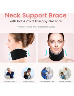 Collar Cervical Suave Relief Expert Rosa con Gel Caliente y Frío 2