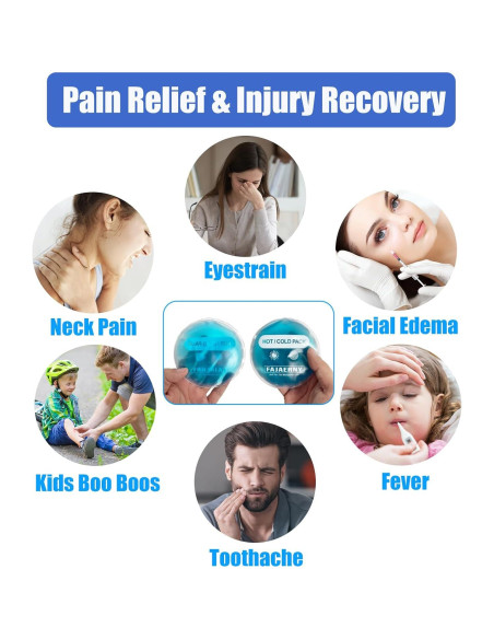 Paquete de Hielo Redondo Reutilizable FAJAERNY 4 Piezas 10x10cm Paquete de Hielo Redondo Reutilizable FAJAERNY 4 Piezas 10x10cm