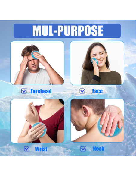 Paquete de Hielo Redondo Reutilizable FAJAERNY 4 Piezas 10x10cm Paquete de Hielo Redondo Reutilizable FAJAERNY 4 Piezas 10x10cm