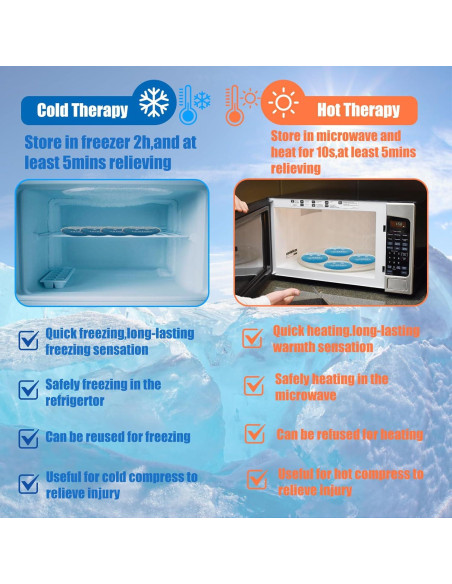 Paquete de Hielo Redondo Reutilizable FAJAERNY 4 Piezas 10x10cm Paquete de Hielo Redondo Reutilizable FAJAERNY 4 Piezas 10x10cm