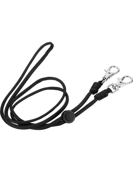 Cinta de Cuello Ajustable PATIKIL Negra 45x0.4cm para Identificación
