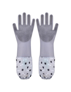 Guantes de Aseo para Mascotas 1TO3GO Gris - Silicona