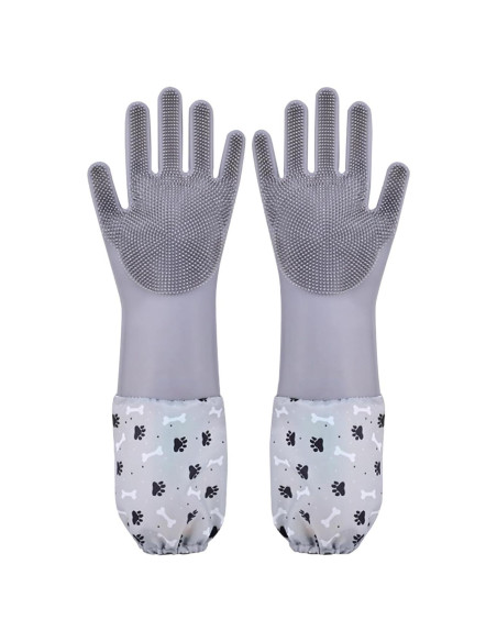 Guantes de Aseo para Mascotas 1TO3GO Gris - Silicona