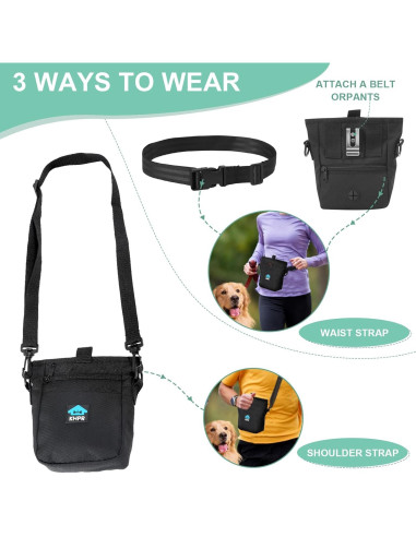 Bolsa de golosinas para perros KHPR con cierre magnético