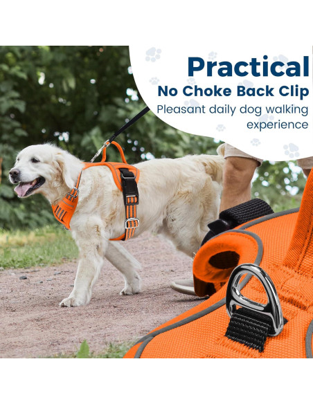 Arnés para Perros Funfox Mediano Naranja Ajustable Reflectante Arnés para Perros Funfox Mediano Naranja Ajustable Reflectante