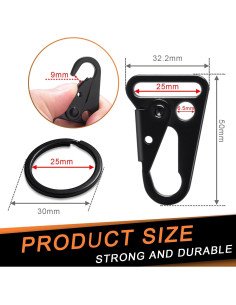 12 Ganchos de Metal CooBigo 1" para Llaveros y Accesorios 2