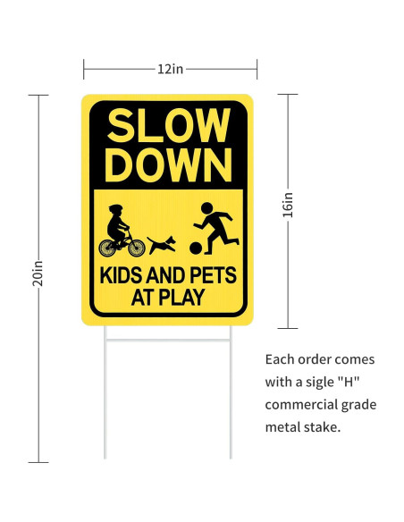 Señal de Reducir Velocidad HISVISION 2 Pack Niños Mascotas