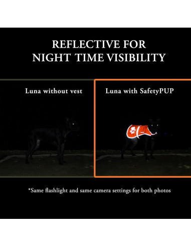 Chaleco Reflectante para Perros SafetyPUP Mediano Rosa