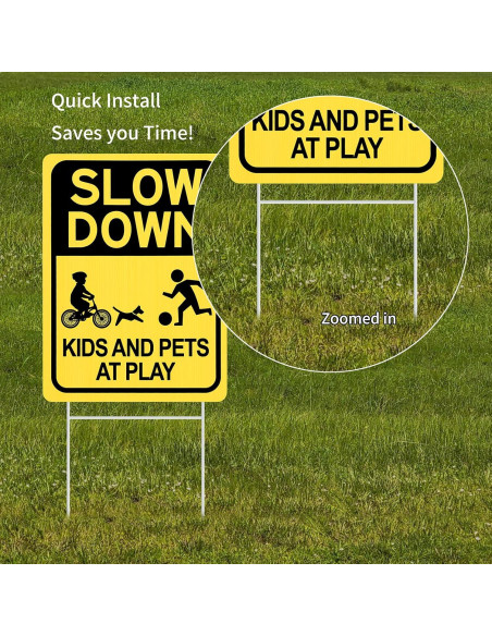 Señal de Reducir Velocidad HISVISION 2 Pack Niños Mascotas
