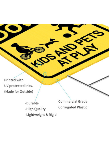Señal de Reducir Velocidad HISVISION 2 Pack Niños Mascotas
