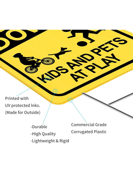 Señal de Reducir Velocidad HISVISION 2 Pack Niños Mascotas