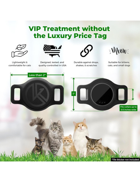 Soporte de Silicona para Collar de Gato TJD Essentials Negro