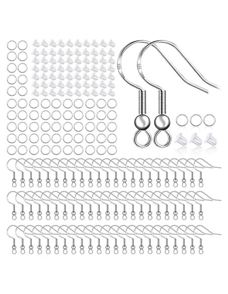 Kit de Ganchos de Aretes Plata 925 Huucky 500 Piezas