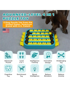 Juguete rompecabezas para perros KADTC nivel 4 verde 2