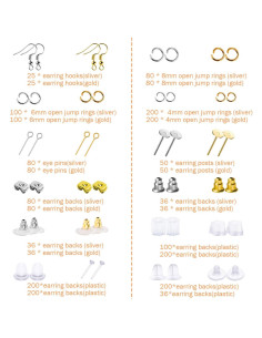 Kit de Fabricación de Pendientes Anezus 2320 Piezas 2