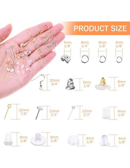 Kit de Fabricación de Pendientes Anezus 2320 Piezas