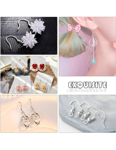 Kit de Ganchos de Aretes Plata 925 Huucky 500 Piezas