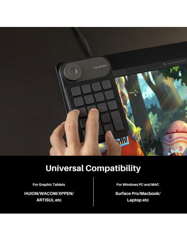 Teclado Programable Bluetooth Huion Keydial Mini 18 Teclas