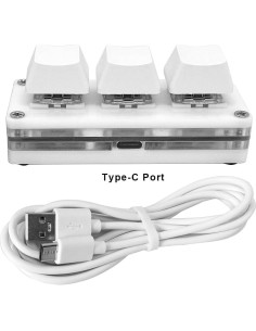 Teclado Mecánico Mini Macro QINIZX USB-C RGB 3 Teclas 2