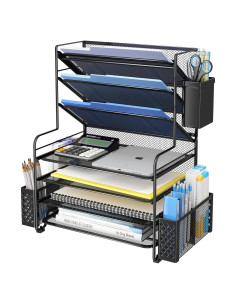 Organizador de Escritorio Simple Trending 7 Niveles Negro