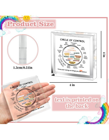 Adorno Acrílico Salud Mental 10x10 cm Undergo Art Deco