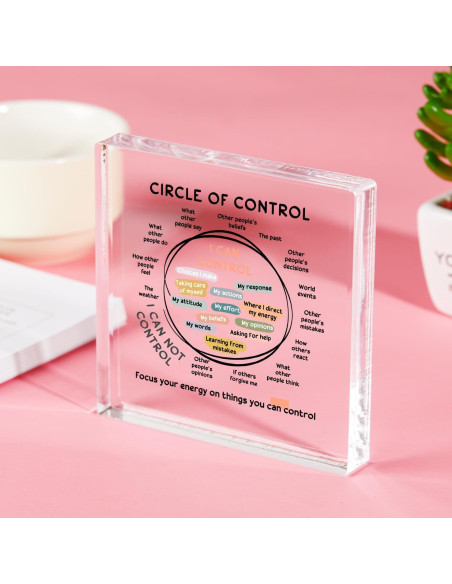 Adorno Acrílico Salud Mental 10x10 cm Undergo Art Deco