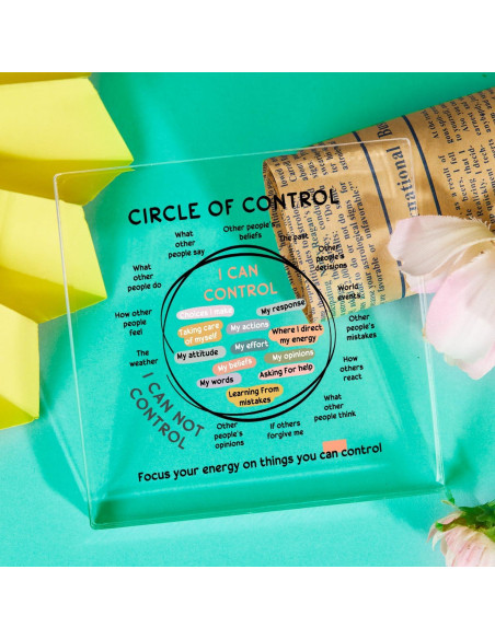 Adorno Acrílico Salud Mental 10x10 cm Undergo Art Deco