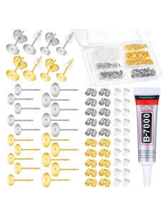 Kit de Pegamento para Joyería Anezus con 600 Piezas de Aretes