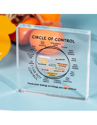 Adorno Acrílico Salud Mental 10x10 cm Undergo Art Deco