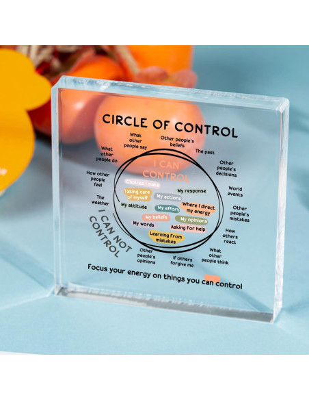 Adorno Acrílico Salud Mental 10x10 cm Undergo Art Deco