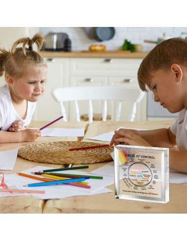 Adorno Acrílico Salud Mental 10x10 cm Undergo Art Deco