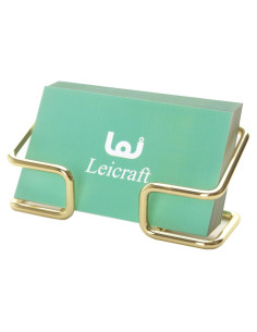 Soporte para Tarjetas de Visita Leicraft Metal Dorado 50 Unidades