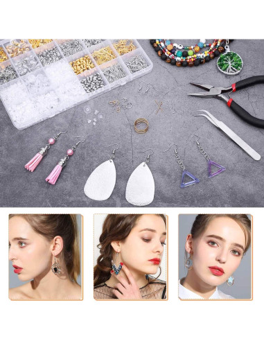 Kit de Fabricación de Pendientes Anezus 2320 Piezas