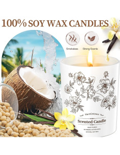 Vela Aromática Deluxe WarmEmbrace 8 Oz Vainilla Coco 2