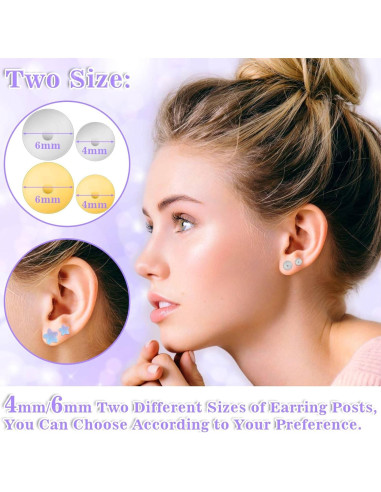 Kit de Pegamento para Joyería Anezus con 600 Piezas de Aretes