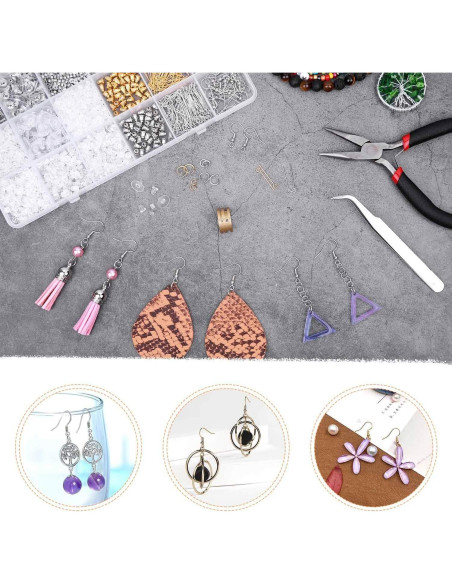 Kit de Fabricación de Pendientes Anezus 2320 Piezas