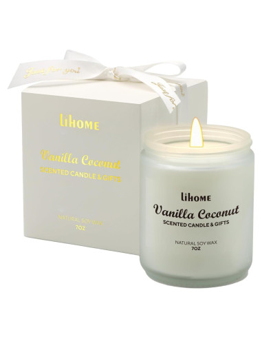 Vela Aromática de Cera de Soja Lihome Coco de Vainilla 200g