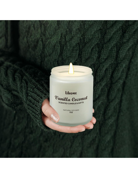 Vela Aromática de Cera de Soja Lihome Coco de Vainilla 200g
