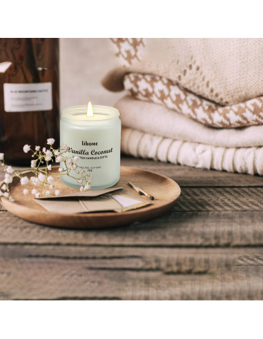 Vela Aromática de Cera de Soja Lihome Coco de Vainilla 200g