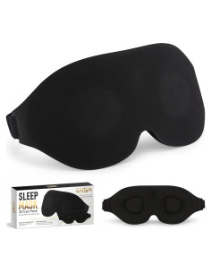 Máscara de Sueño 3D LunaOpulence con Bolsa de Viaje